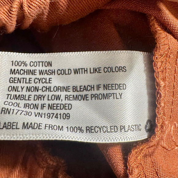 Women's XL Wild Fable Rust Brown Overalls 100% Cotton Pockets Adjustable straps - Picture 10 of 10